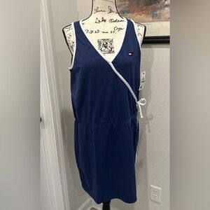 Tommy Hilfiger Sport Navy Sleeveless Dress with White Accents